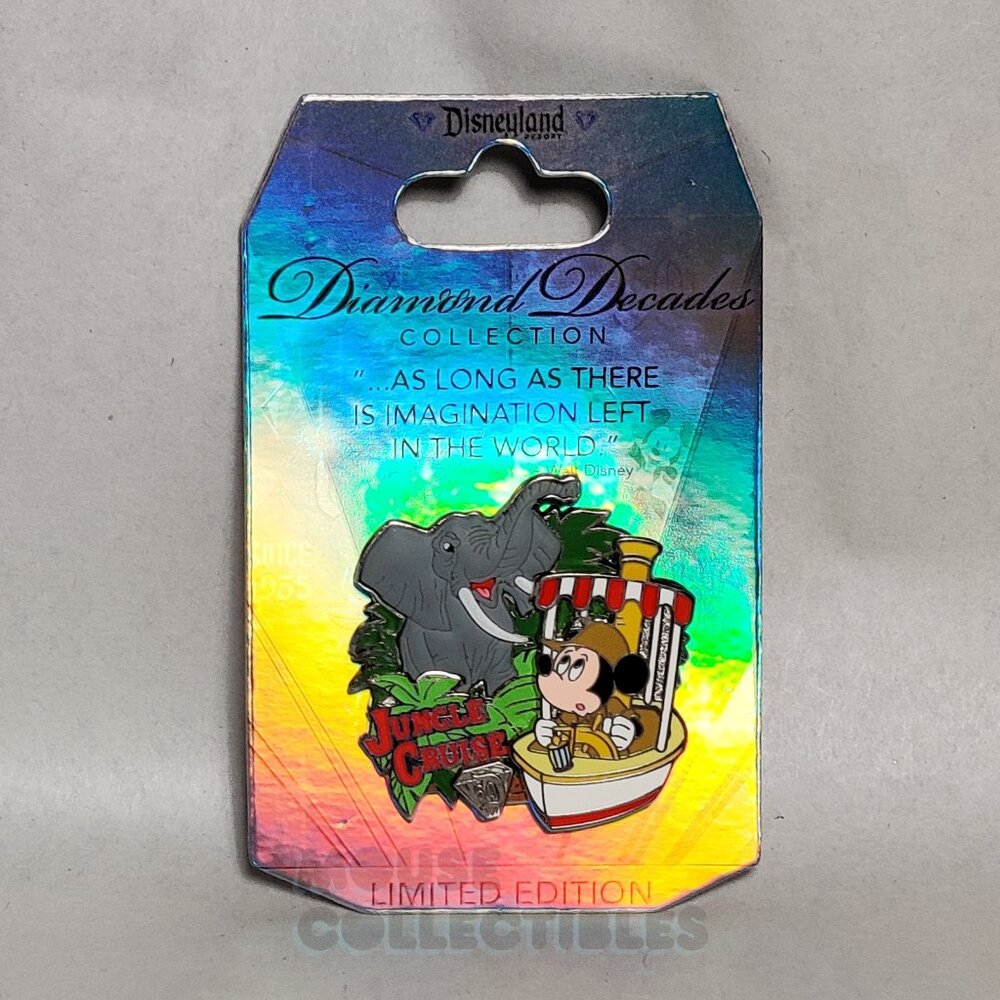 Disney Parks Jungle Cruise Pin Disneyland 60 Mickey Mouse Skipper Boat Elephant